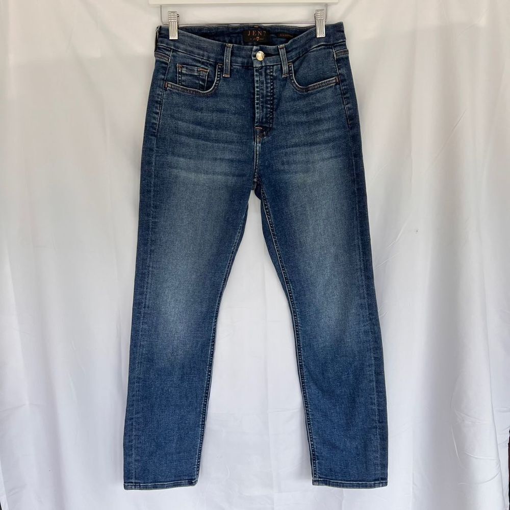 7 For All Mankind Women's Slim Boyfriend Jeans Dark Wash Blue Size 26​​​​